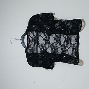 Delirious Black Lace Shrug